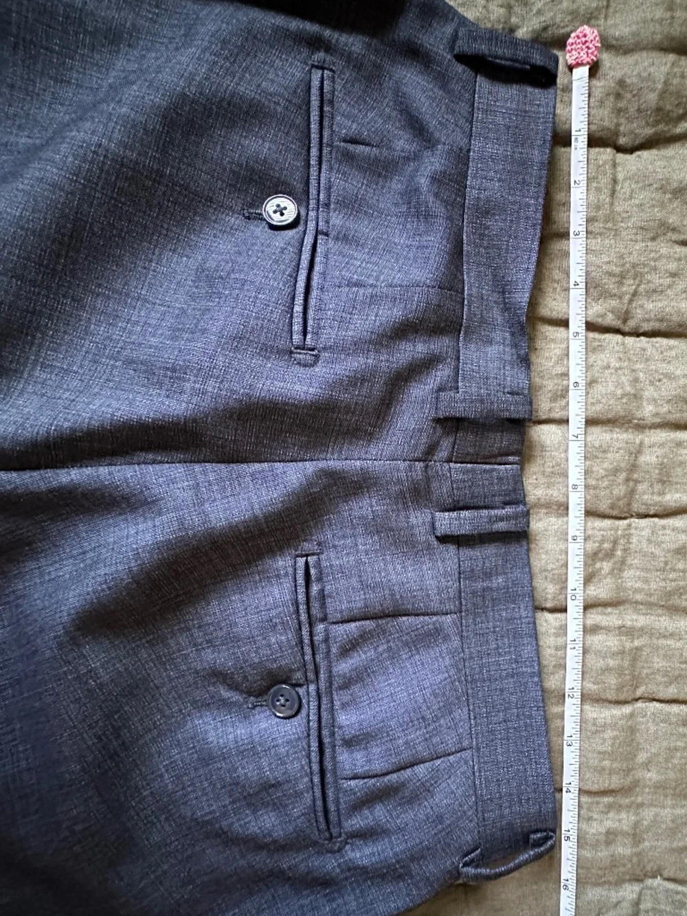 Calvin Klein 100% Wool Stretch Slim Suit – Blue Gray (Men’s Wearhouse)